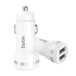 Автомобильное зарядное устройство USB Hoco Z27 (2 порта/2400mA) <белый>