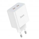 Сетевое зарядное устройство USB-C Hoco C108A (35W/PD/кабель Lightning) <белый>