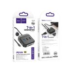 Адаптер Type-C Hoco HB38 (PD 100W/порты HDTV, SD, TF, USB 3.0, USB2.0*2) <черный>