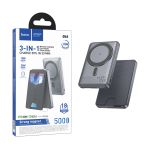 Внешний аккумулятор Hoco Q46 (5000 mAh/20W/PD/USB-C/MagSafe/15W) <серый>