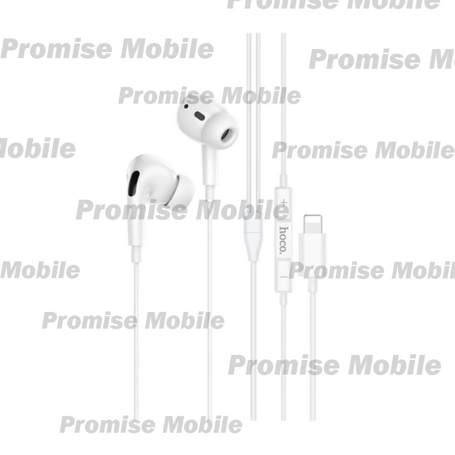 Гарнитура iPhone Lightning Hoco M1 Pro <белый> ― Розничный PromiseMobile