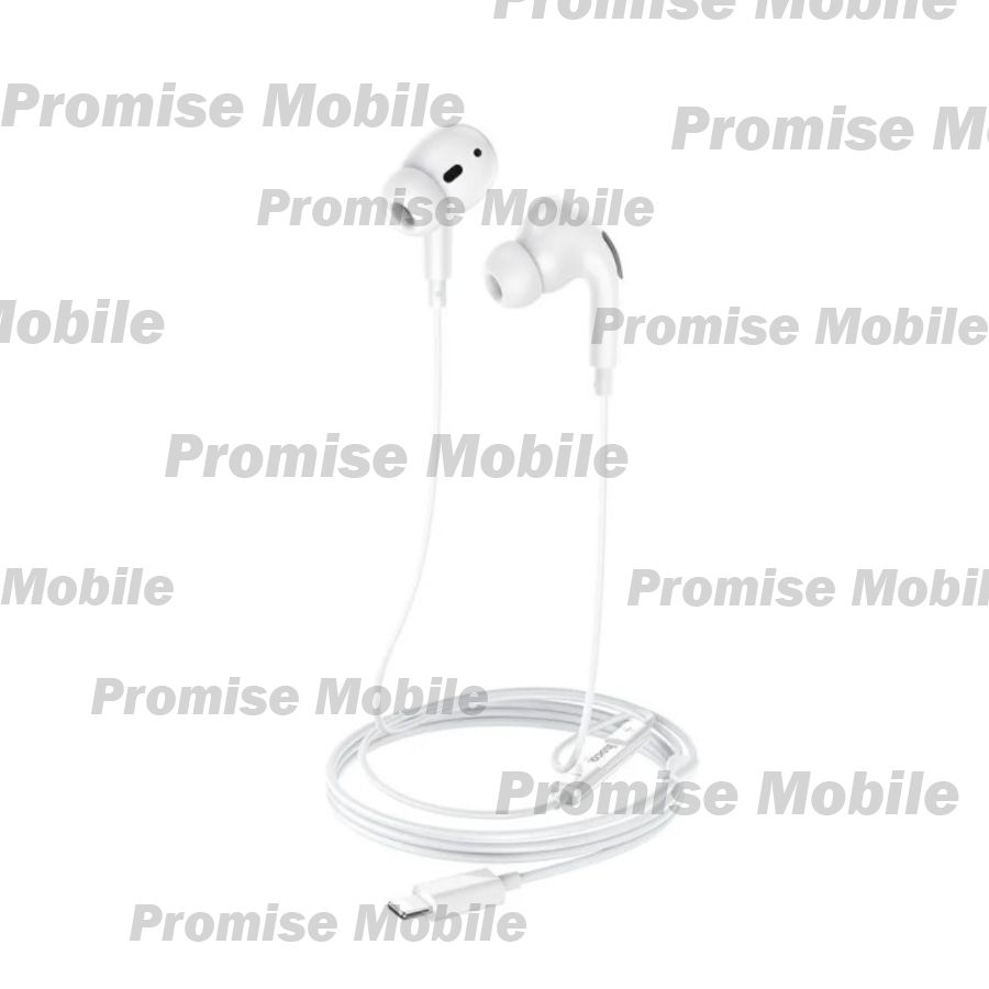 Гарнитура iPhone Lightning Hoco M1 Pro <белый> ― Розничный PromiseMobile