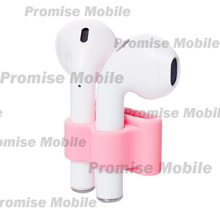 Держатель для наушников Apple AirPods силиконовый <розовый> ― Розничный PromiseMobile