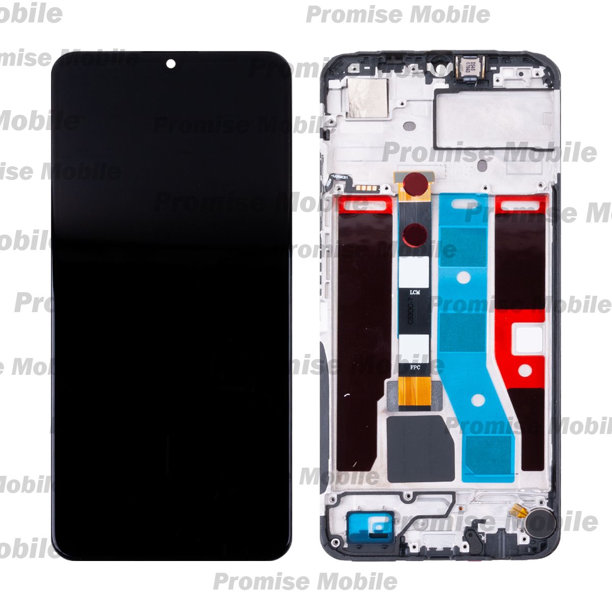 Дисплей для Realme Note 50 модуль в сборе с тачскрином <черный> (оригинал) ― Розничный PromiseMobile