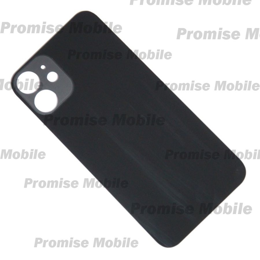 Задняя крышка для Apple iPhone 12 mini (широкий вырез под камеру) <черный> ― Розничный PromiseMobile