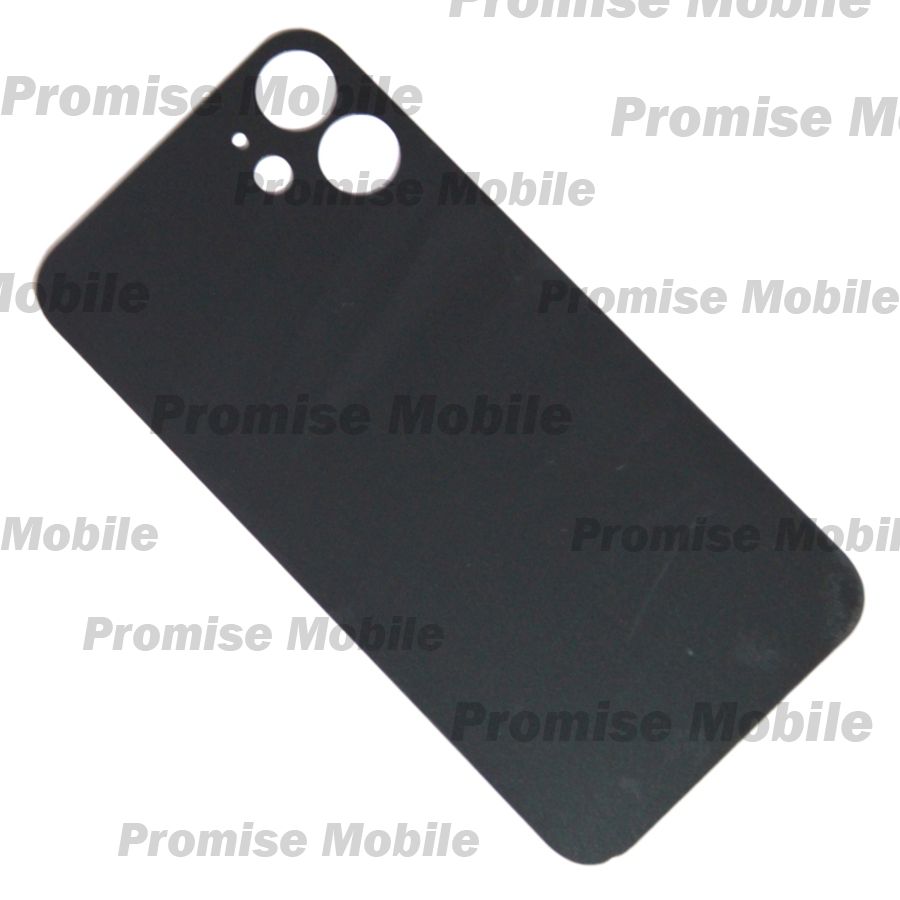 Задняя крышка для Apple iPhone 12 mini (широкий вырез под камеру) <черный> ― Розничный PromiseMobile