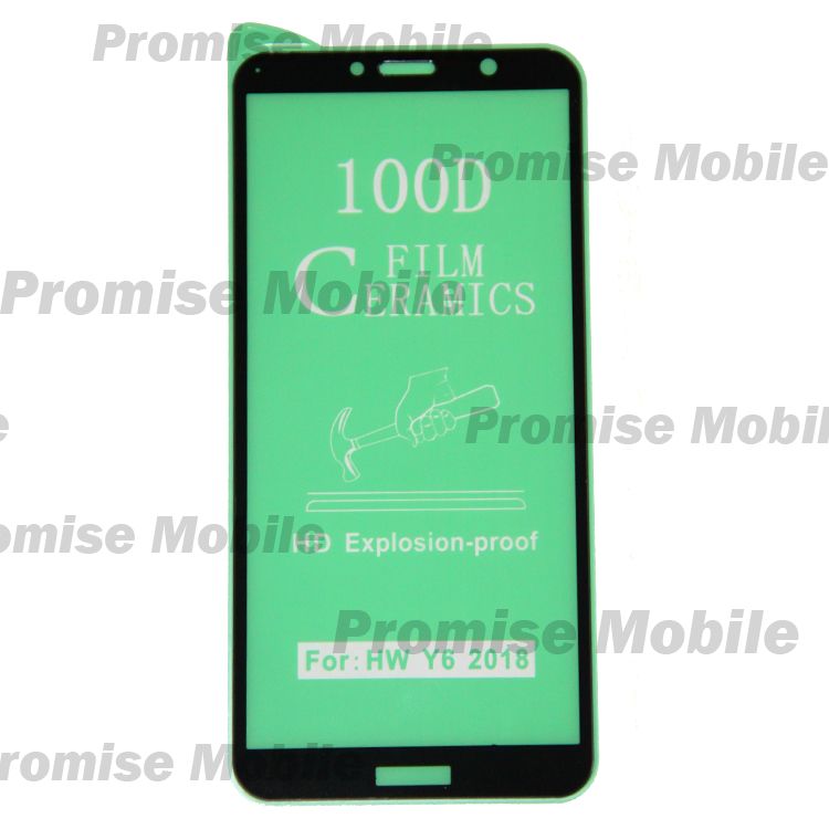 Защитная пленка для Huawei Y6 2018 (полное покрытие, силикон) <черный> ― Розничный PromiseMobile