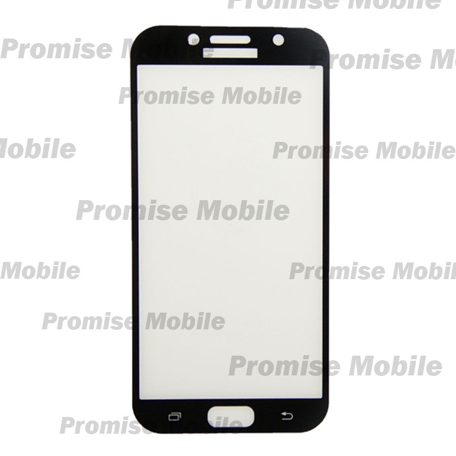 Защитное стекло для Samsung SM-A720DS (Galaxy A7 2017) (2.5D/полная наклейка) <черный> ― Розничный PromiseMobile