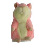 Игрушка хомяк говорящий повторяющий звуки (15,5 см) <розовый>