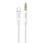 Кабель AUX iPhone Lightning - 3.5 mm Hoco UPA19 (1 м) <серебристый>