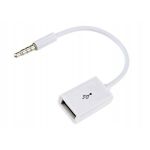 Кабель OTG (USB Host - Mini jack 3.5) (10 см) <белый>