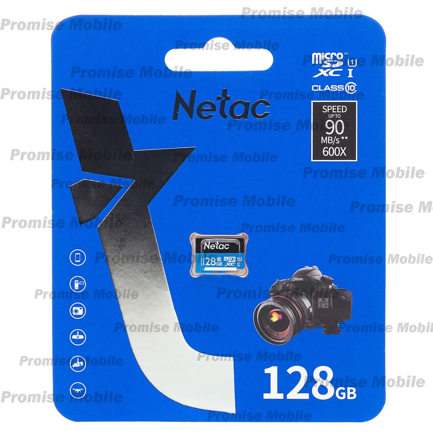 Карта памяти MicroSD 128 Gb CL10 Netac P500 (UHC-1) в блистере ― Розничный PromiseMobile