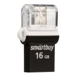 Карта памяти USB 16 Gb Smart Buy OTG Poko <черный>