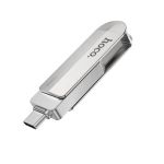Карта памяти USB 3.0 + USB-C 64 Gb Hoco UD10 Wise <серебристый>