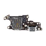 Плата нижняя для Huawei BLK-LX9 на системный разъем, разъем Sim-карты и микрофон (оригинал)