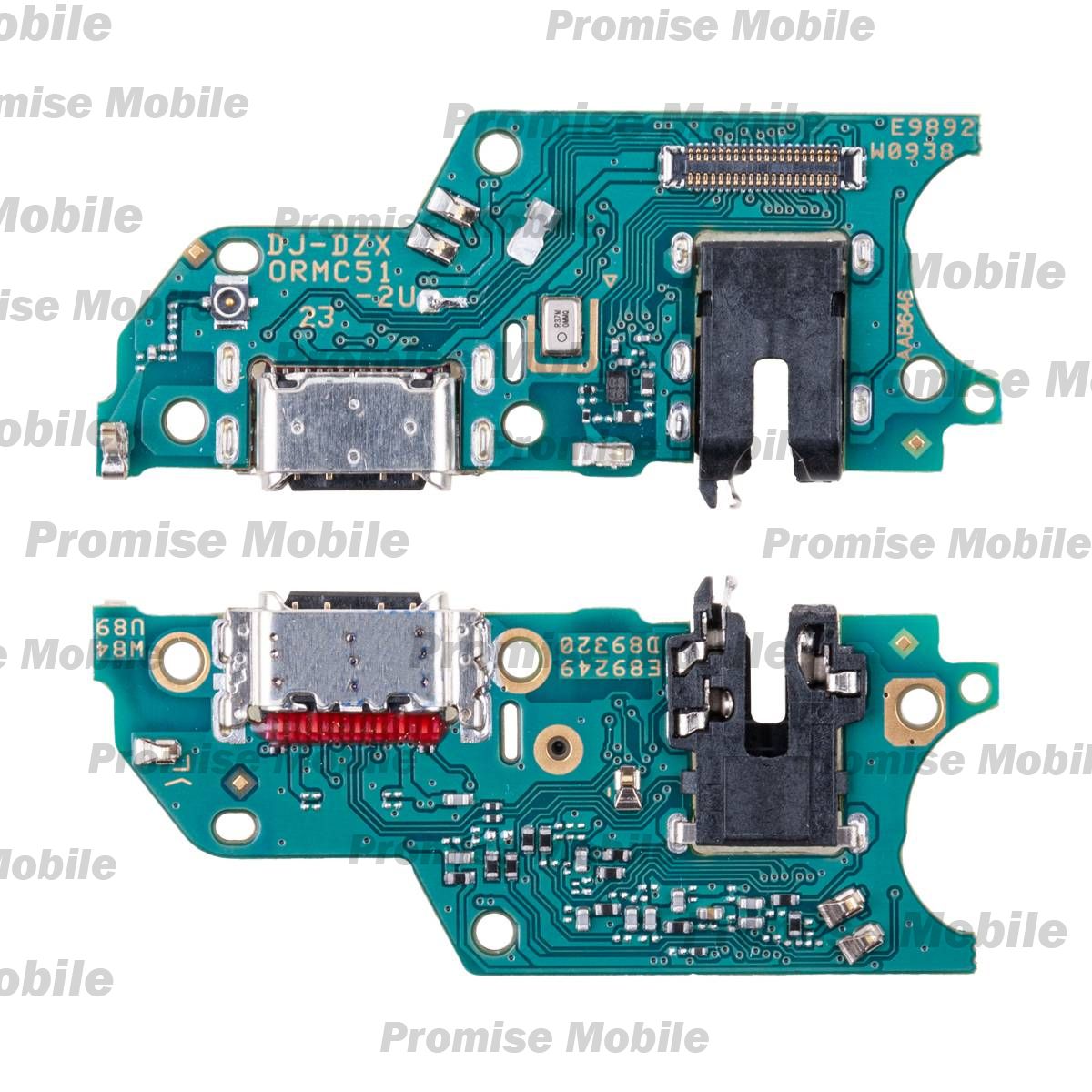 Плата нижняя для Realme C51 на системный разъем, разъем гарнитуры и микрофон (оригинал) ― Розничный PromiseMobile