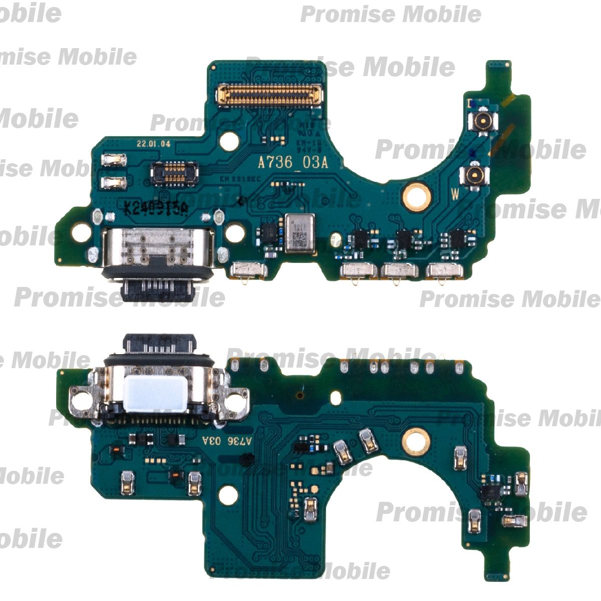 Плата нижняя для Samsung SM-A736B (Galaxy A73 5G) на системный разъем, разъем гарнитуры и микрофон (оригинал) ― Розничный PromiseMobile
