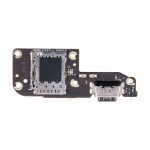 Плата нижняя для Xiaomi Poco F5 на системный разъем, разъем Sim-карты и микрофон (оригинал)