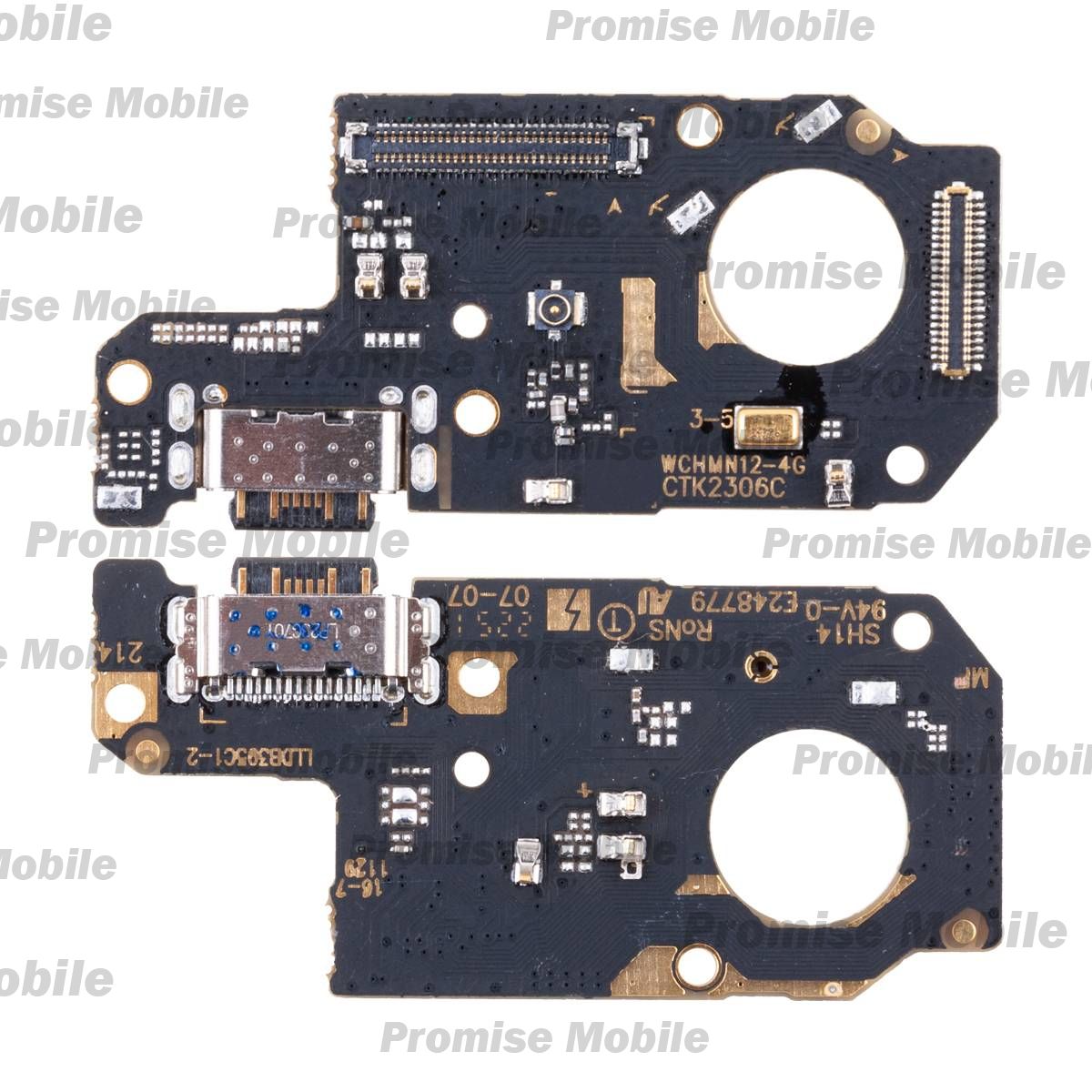 Плата нижняя для Xiaomi Redmi Note 12 на системный разъем и микрофон ― Розничный PromiseMobile