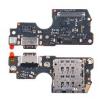 Плата нижняя для Xiaomi 24116RACCG на системный разъем, разъем Sim-карты и микрофон (оригинал)