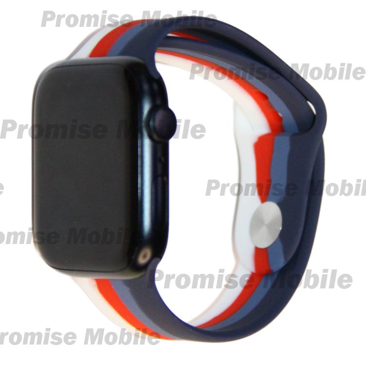 Ремешки для Apple Watch Series 1 (38 mm) Sport Band силиконовый (рис. 003) ― Розничный PromiseMobile