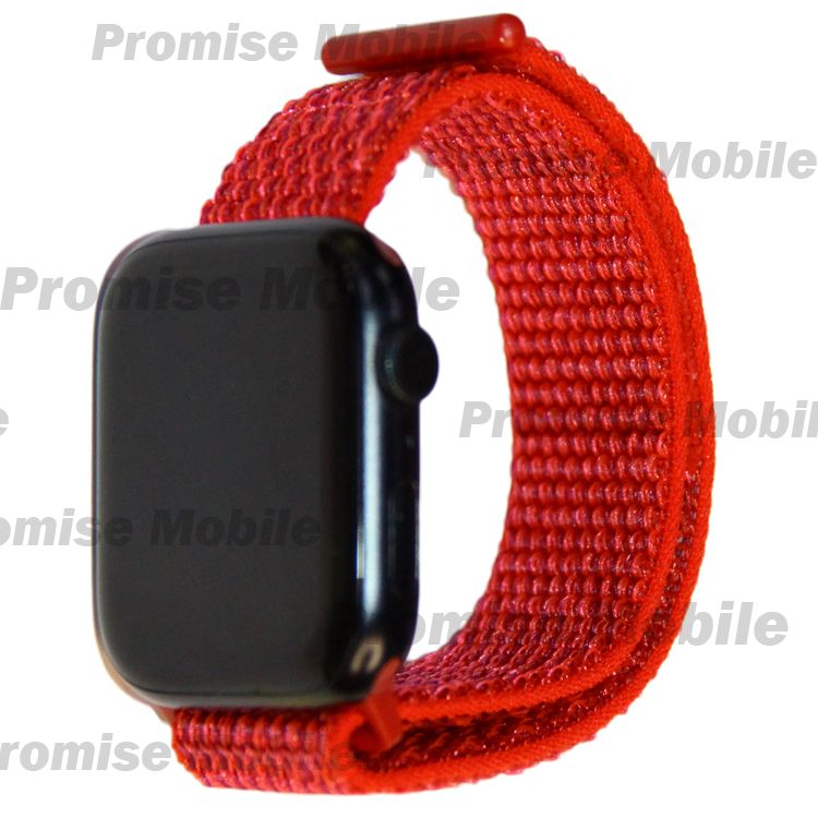 Ремешки для Apple Watch SE (40 mm) спортивный на липучке <красный> ― Розничный PromiseMobile