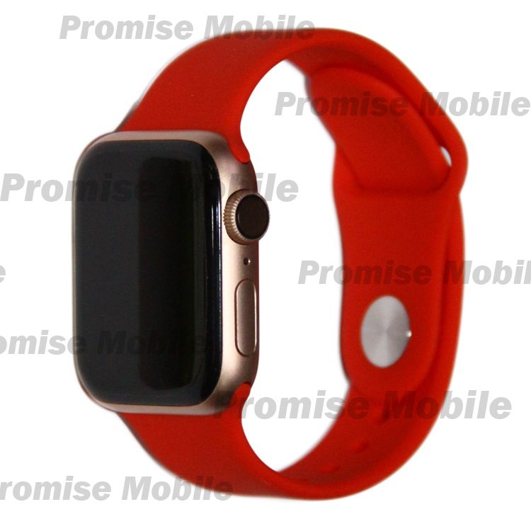 Ремешки для Apple Watch Series 1 (38 mm) Sport Band силиконовый (размер L) <светло-красный> ― Розничный PromiseMobile