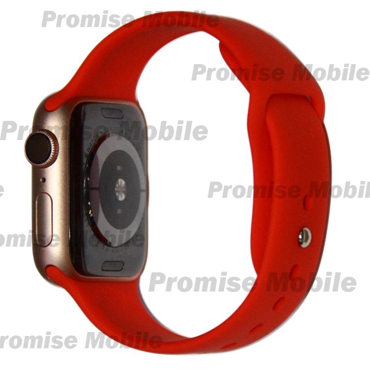 Ремешки для Apple Watch Series 1 (38 mm) Sport Band силиконовый (размер L) <светло-красный> ― Розничный PromiseMobile