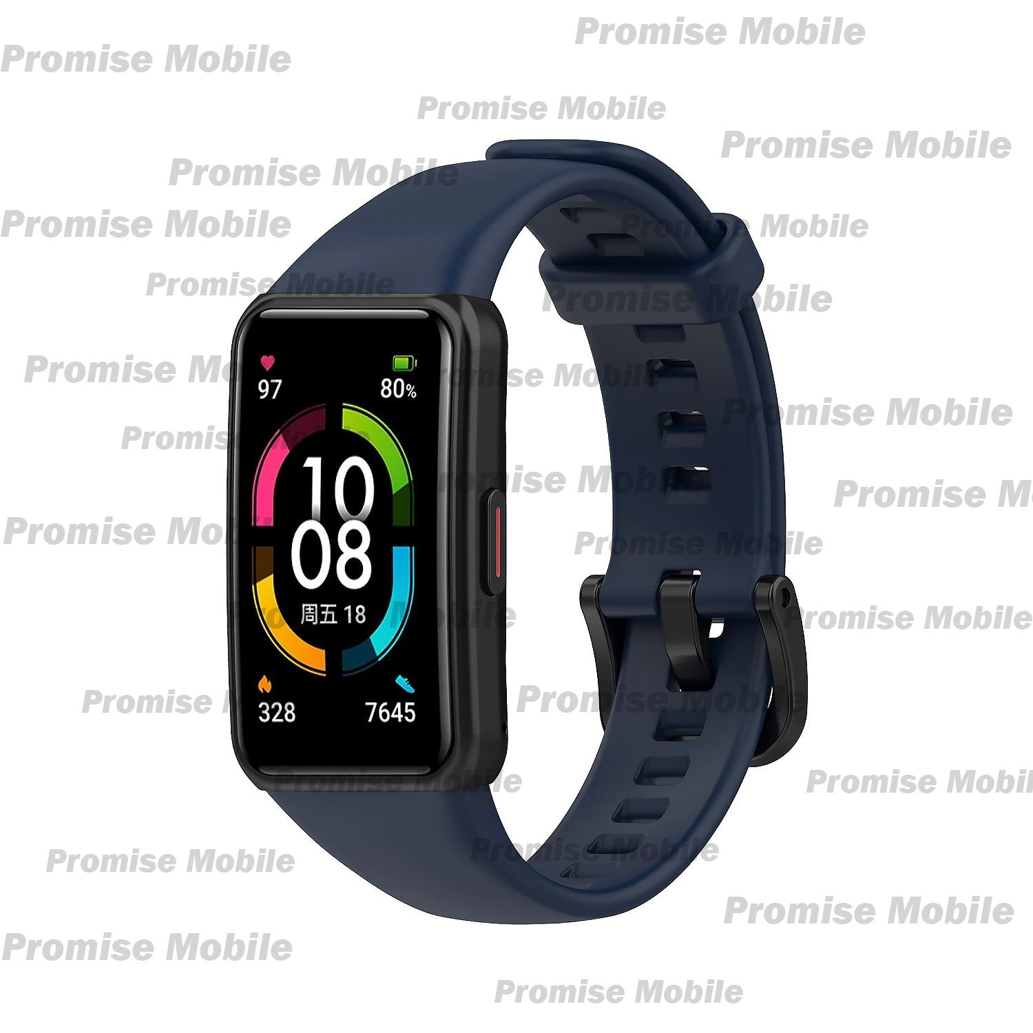Ремешок для Honor Band 6 (ARG-B39) силиконовый <синий> ― Розничный PromiseMobile