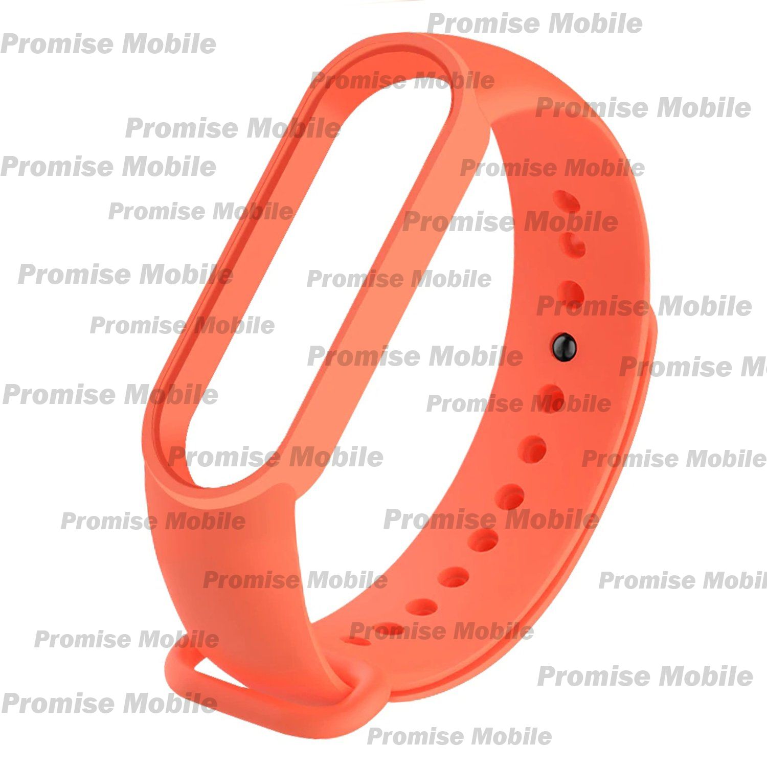 Ремешок для Xiaomi Mi Band 5 силиконовый <оранжевый> ― Розничный PromiseMobile