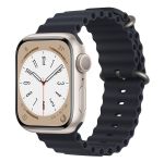 Ремешки для Apple Watch Series 3 (38 mm) Ocean Band силиконовый <черный>