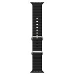 Ремешки для Apple Watch Series 3 (38 mm) Ocean Band силиконовый <черный>