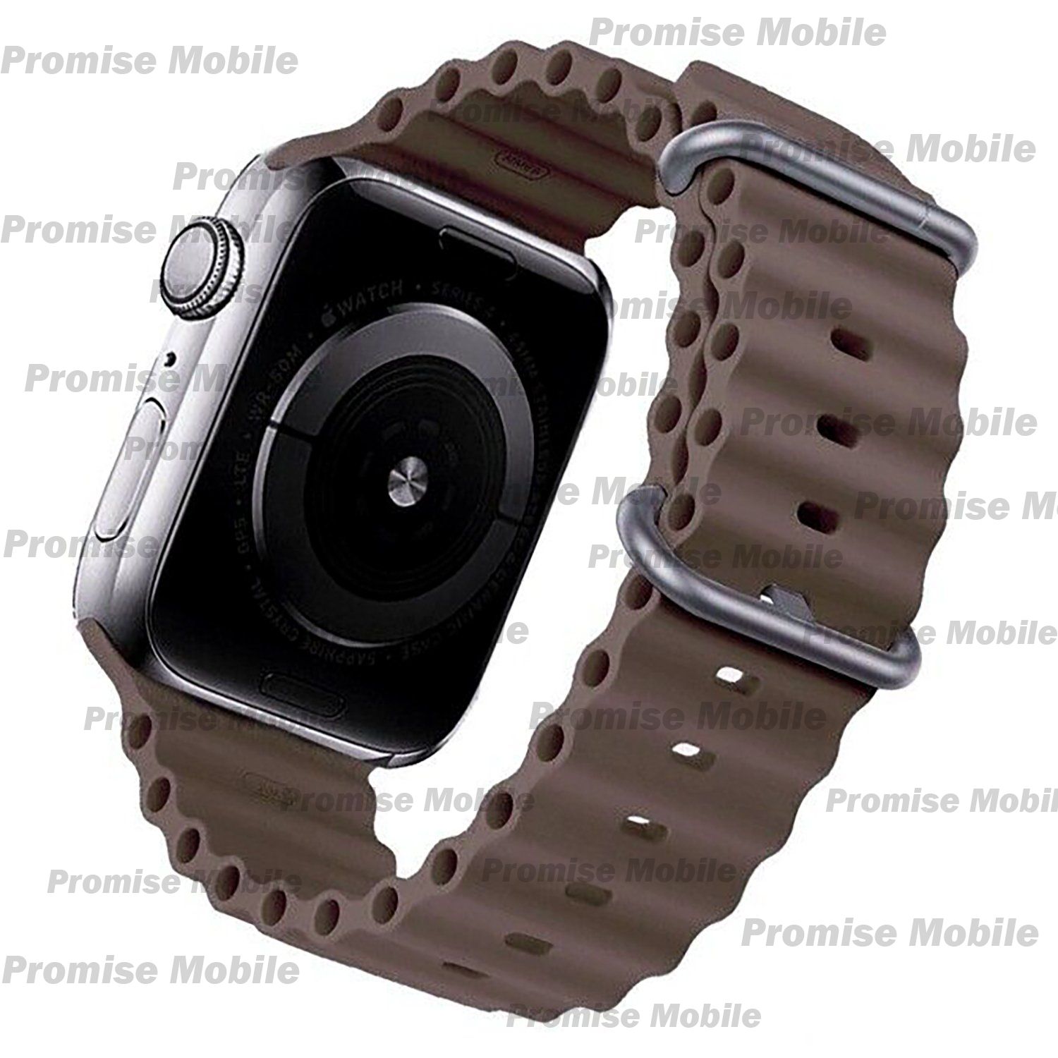 Ремешки для Apple Watch Series 1 (38 mm) Ocean Band силиконовый <темно-серый> ― Розничный PromiseMobile