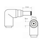 Сетевое зарядное устройство для ноутбука Dell (19.5V/3.34A/65W/штекер 7.4*5 с иглой/без сетевого кабеля)