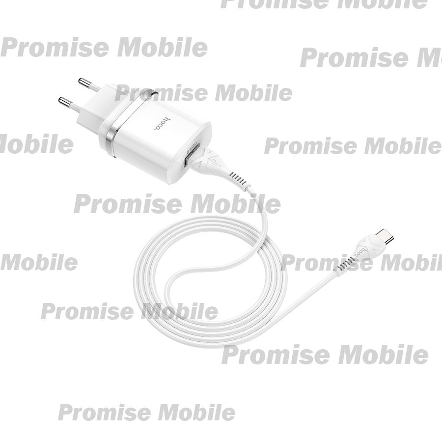 Сетевое зарядное устройство USB Hoco C12Q (3A/QС3.0/18W/кабель Type-C) <белый> ― Розничный PromiseMobile