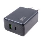 Сетевое зарядное устройство USB GaN (65W, QC3.0, PD) <черный>