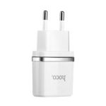 Сетевое зарядное устройство USB Hoco C12 (2 порта/2.4A) <белый>