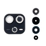 Стекло камеры для Xiaomi Redmi Note 14 в сборе с рамкой <черный>