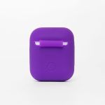 Чехол для кейса наушников Apple AirPods силиконовый тонкий <фиолетовый>