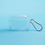Чехол для кейса наушников Apple AirPods Pro 2 силиконовый с карабином <прозрачный>