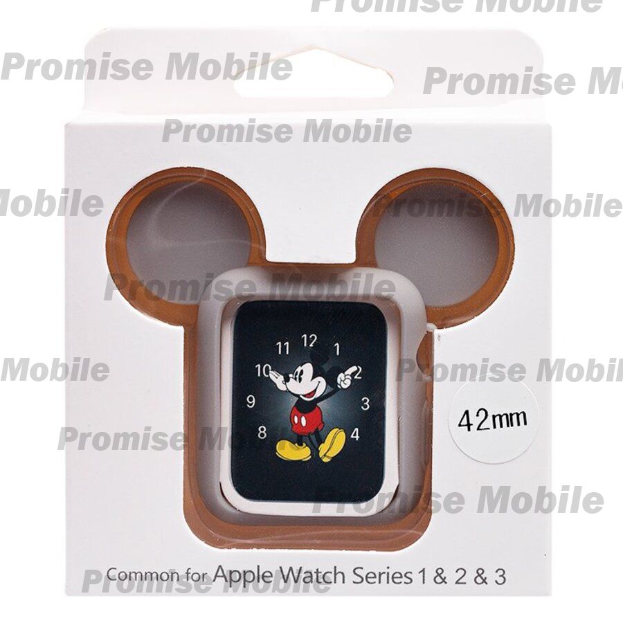 Чехол для Apple Watch Series 3 (42 mm) силиконовый Mickey Mouse <серый> ― Розничный PromiseMobile