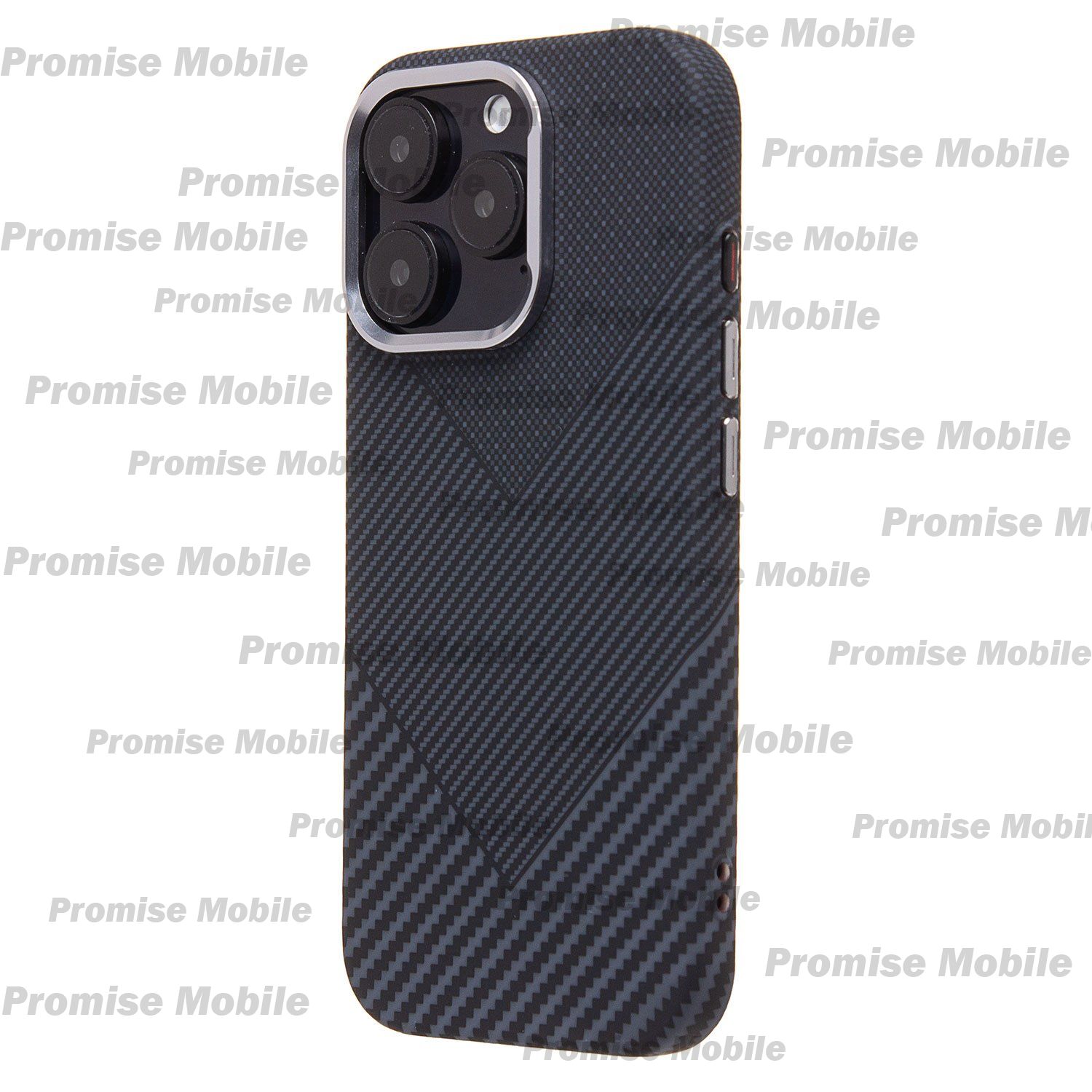 Чехол для Apple iPhone 16 Pro пластиковый Luxo Carbon (рис. 124) <черный> ― Розничный PromiseMobile