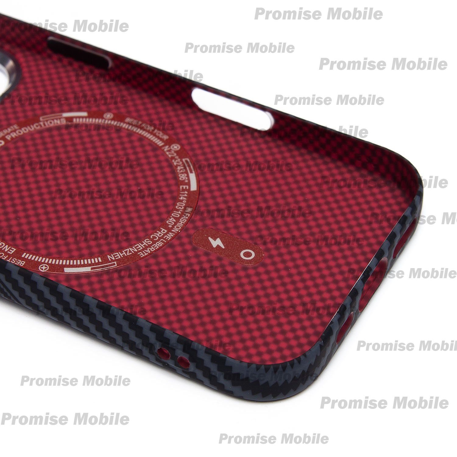 Чехол для Apple iPhone 16 Pro пластиковый Luxo Carbon (рис. 124) <черный> ― Розничный PromiseMobile