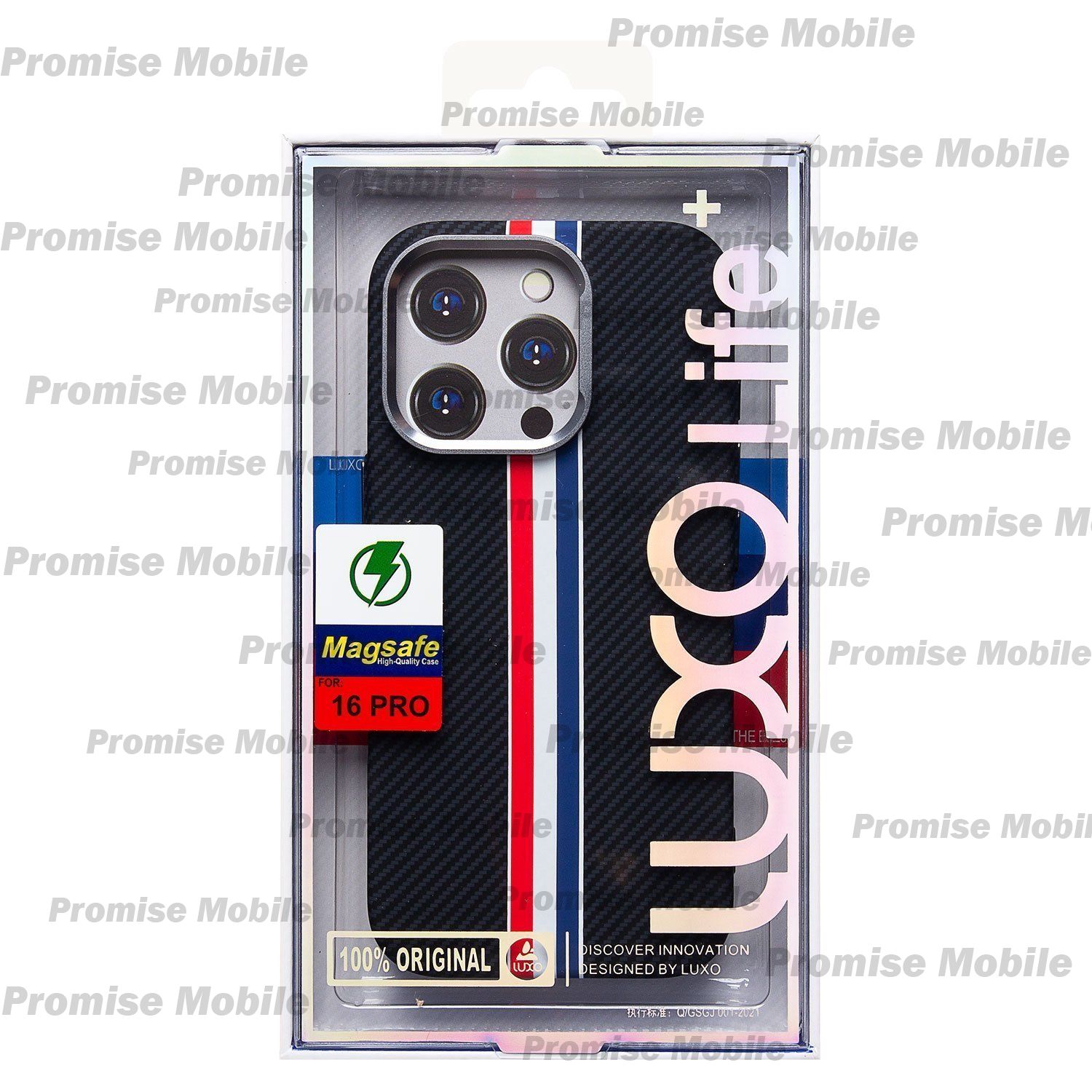 Чехол для Apple iPhone 16 Pro пластиковый Luxo Carbon (рис. 129) ― Розничный PromiseMobile