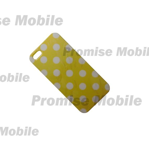 Чехол для Apple iPhone 5s силиконовый серия горошек <желто-белый> ― Розничный PromiseMobile