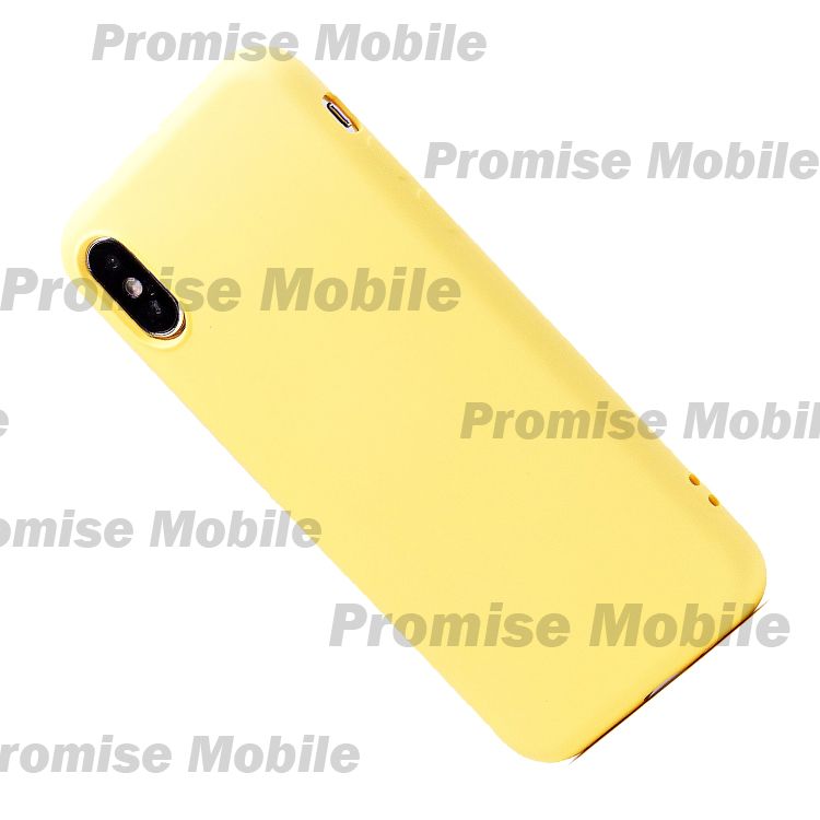 Чехол для Apple iPhone Xs силиконовый Soft Touch 2 <желтый> ― Розничный PromiseMobile