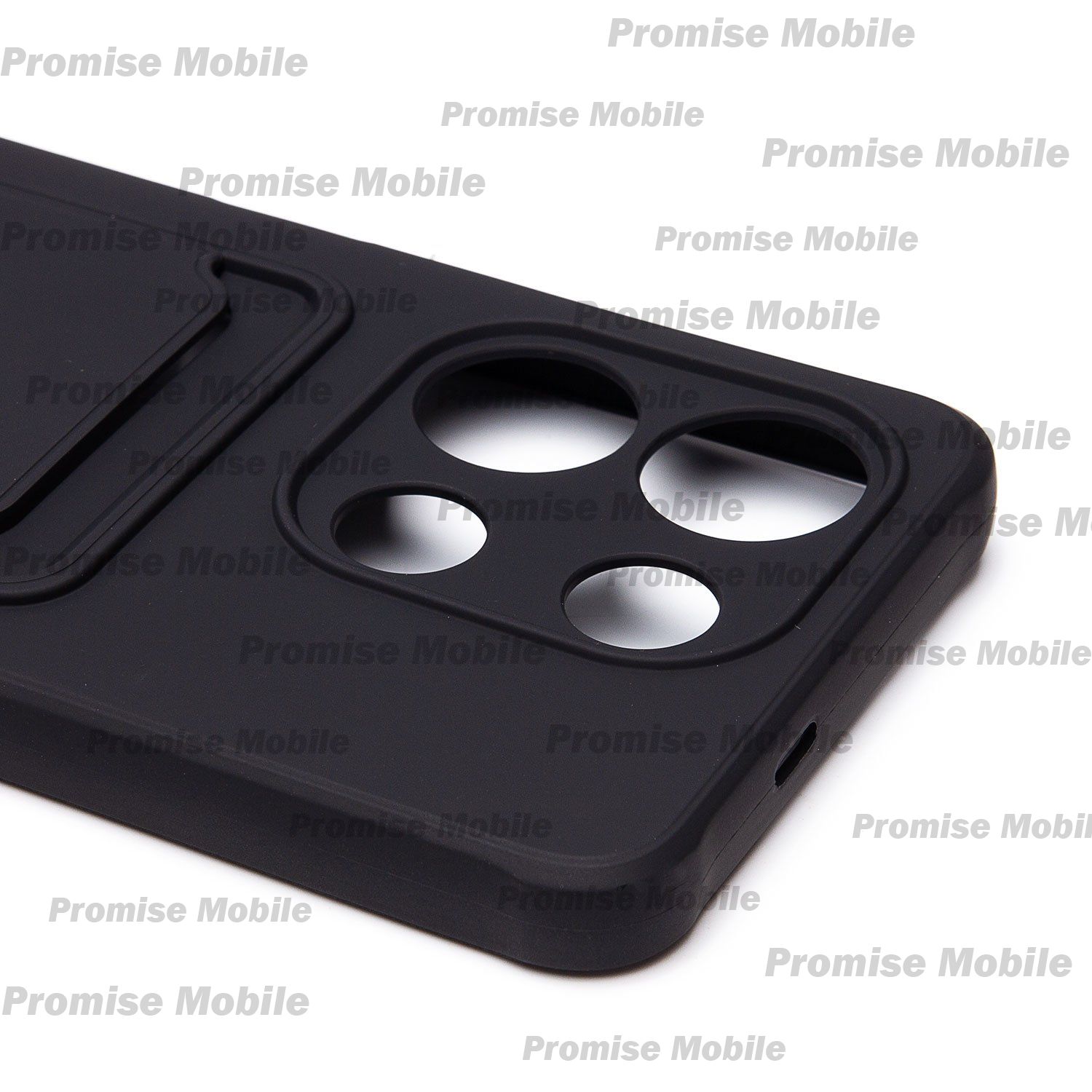 Чехол для Infinix Note 30 (X6833B) силиконовый с картхолдером №4 <черный> ― Розничный PromiseMobile