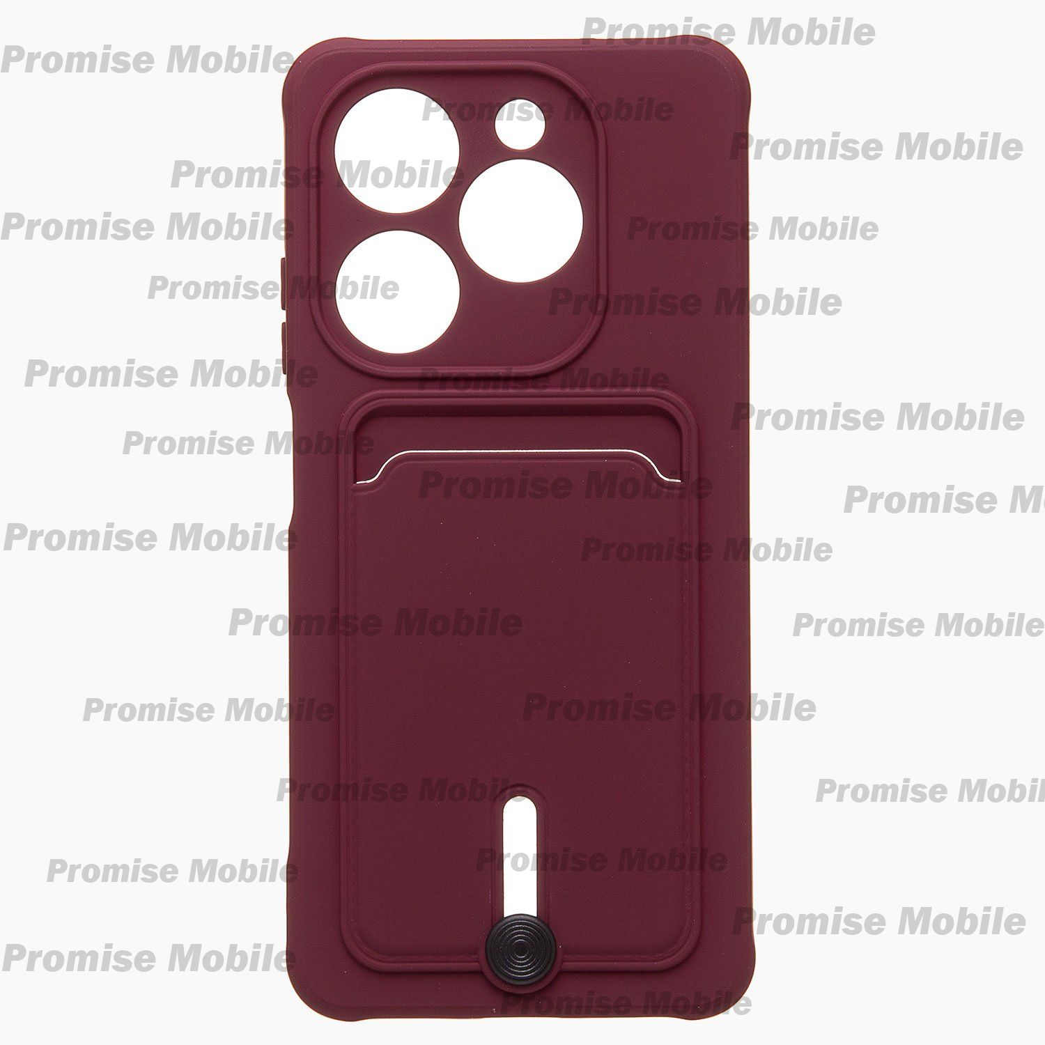 Чехол для Infinix Smart 8 (X6525) силиконовый с картхолдером №4 <бордовый> ― Розничный PromiseMobile