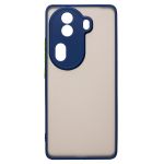 Чехол для Oppo Reno 11 Pro пластиковый с окантовкой <темно-синий>