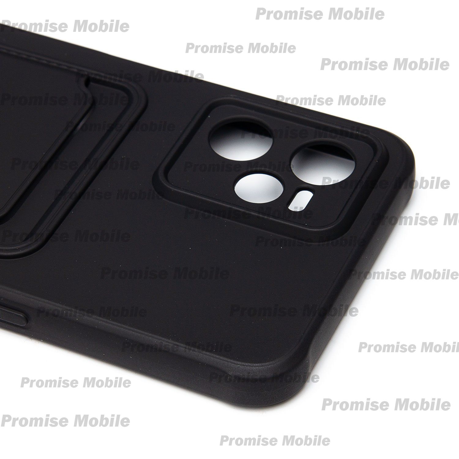 Чехол для Realme RMX3511 силиконовый с картхолдером №4 <черный> ― Розничный PromiseMobile
